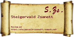 Steigervald Zsanett névjegykártya