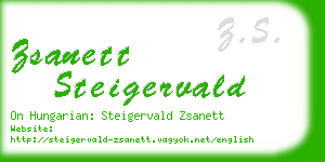 zsanett steigervald business card